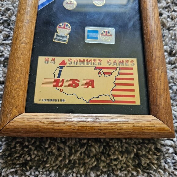 Great Britain Limited Edition Framed 1984 Olympic Pin Set Summer Games AS IS - Picture 3 of 6